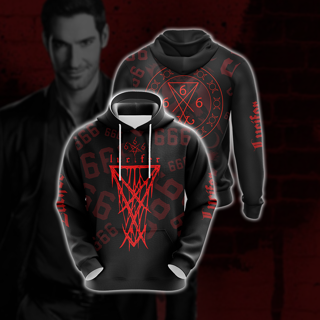 Lucifer (tv series) 666 tattoo Unisex 3D T-shirt Hoodie S