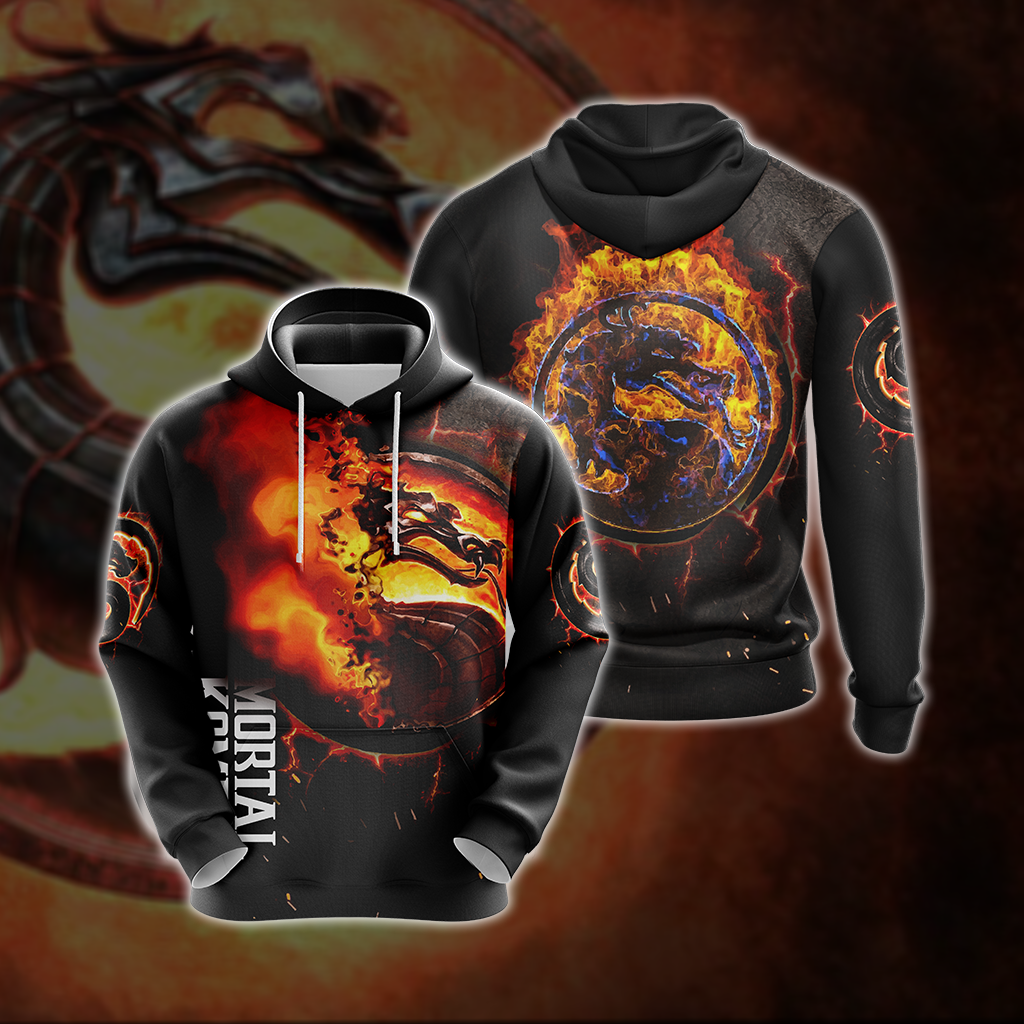 Mortal Kombat symbol Unisex 3D T-shirt Zip Hoodie 4XL