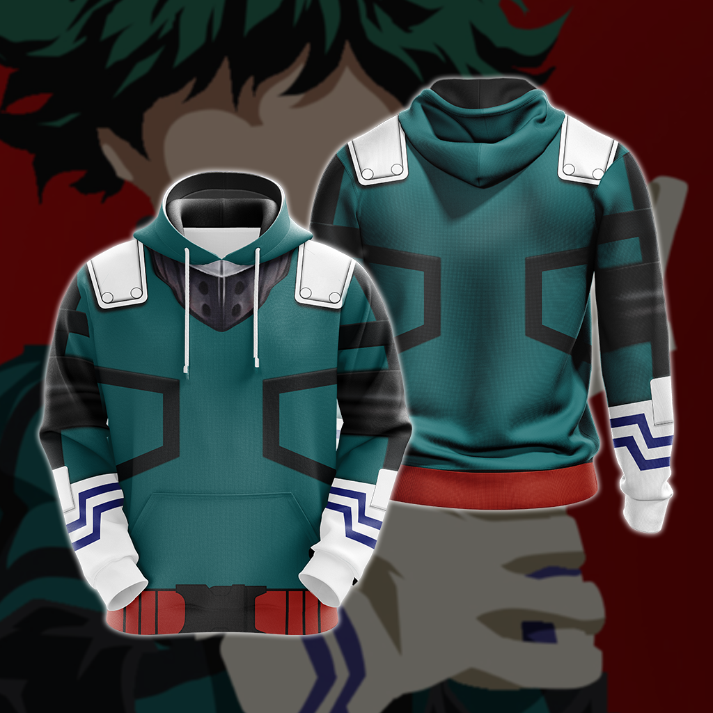 My hero Academia Deku 3D T-shirt Zip Hoodie Pullover Hoodie Hoodie S