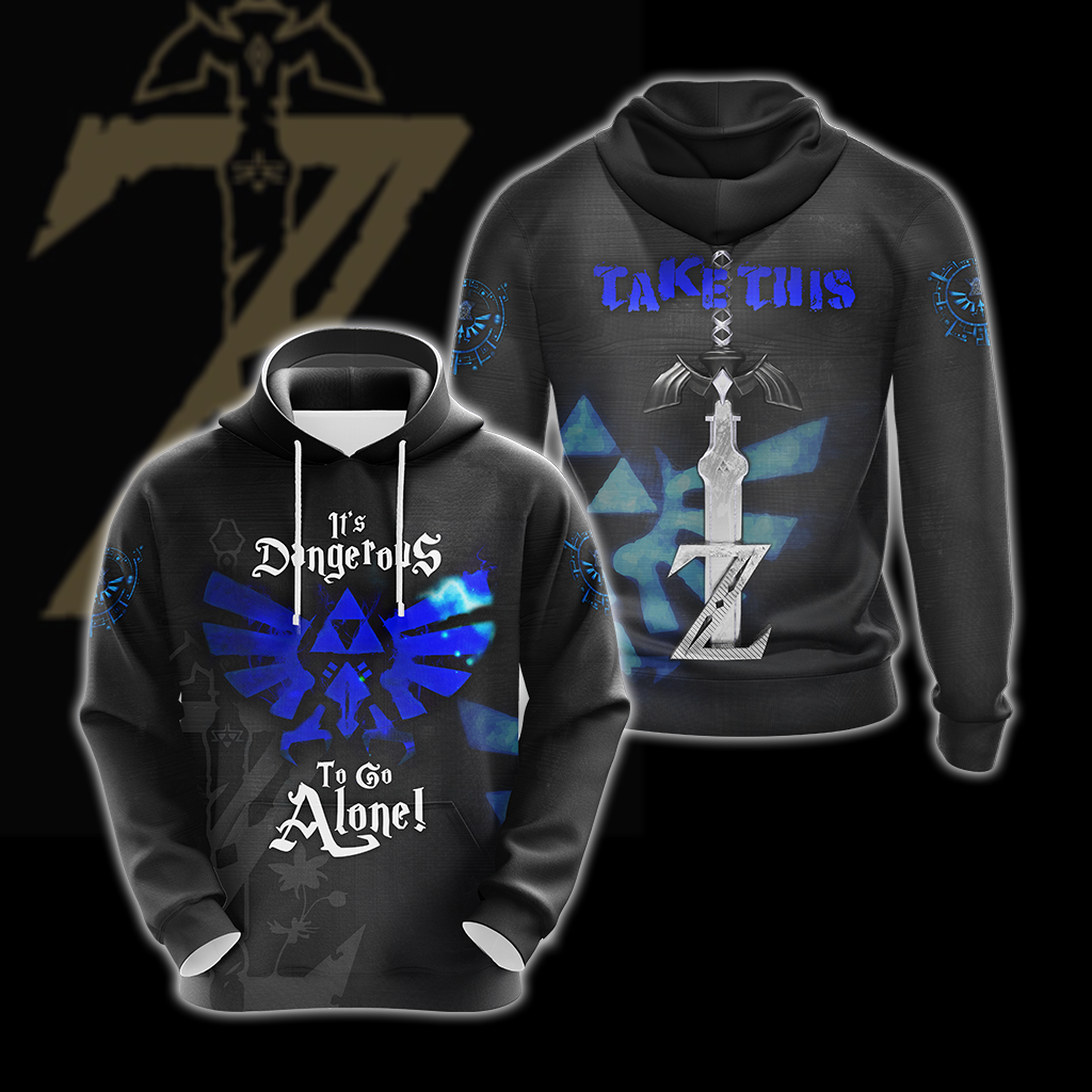 The Legend Of Zelda It's Dangerous To Go Alone, Take This Unisex 3D T-shirt Zip Hoodie Hoodie S