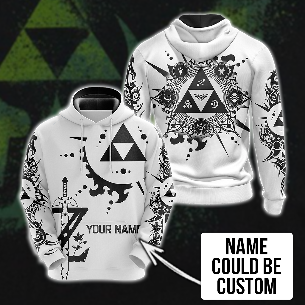Personalized The legend of Zelda All Over Print T-shirt Zip Hoodie Pullover Hoodie Hoodie S