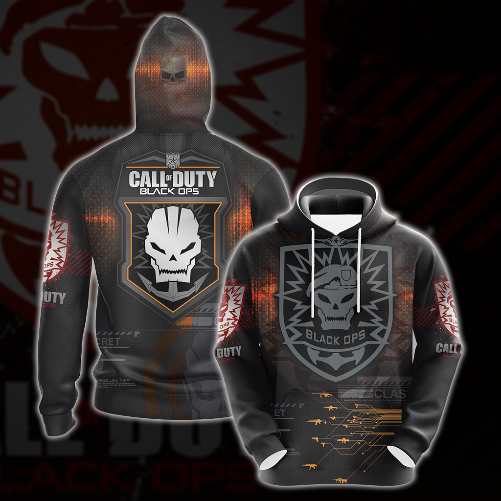 Call of Duty: Black Ops All Over Print T-shirt Tank Top Zip Hoodie Pullover Hoodie Hawaiian Shirt Hoodie S