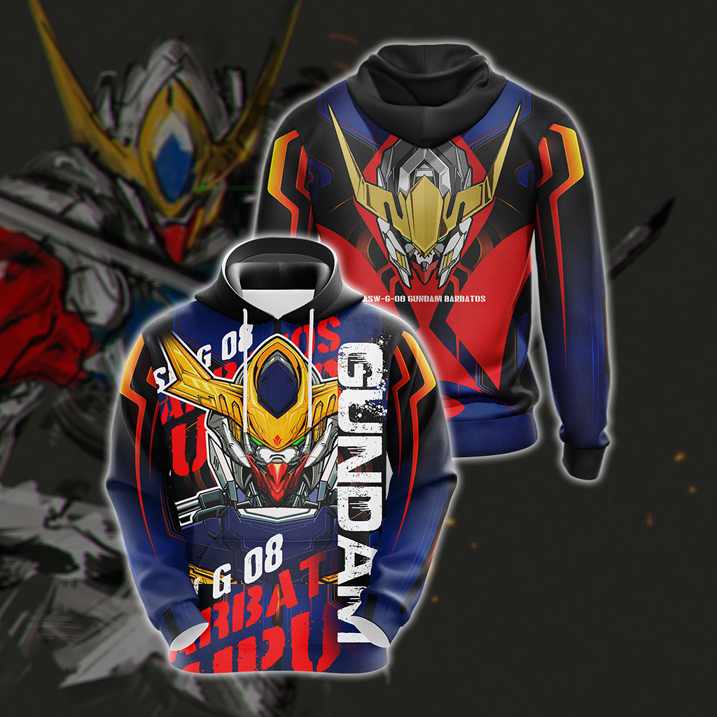 Gundam Barbatos Unisex 3D T-shirt Hoodie S