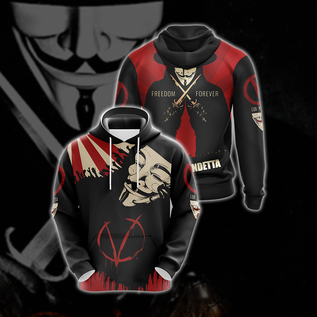 V for Vendetta Unisex 3D T-shirt Hoodie S