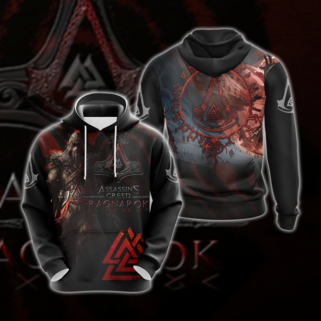 Assassin's Creed Ragnarok Unisex 3D T-shirt Zip Hoodie Pullover Hoodie Hoodie S
