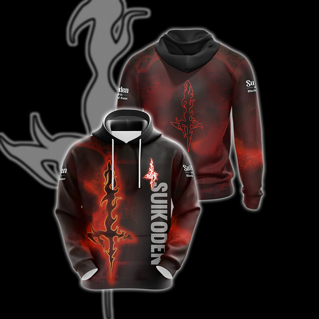 Suikoden Black Sword Rune Unisex 3D T-shirt Hoodie S