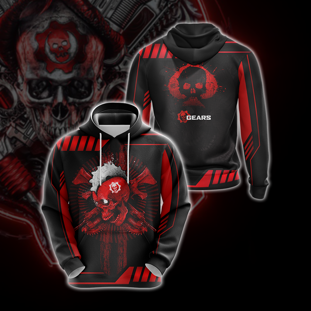 Gears Of War Red Unisex 3D T-shirt Hoodie S