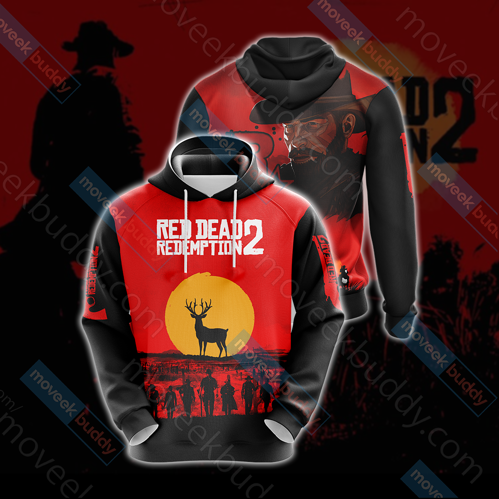 Red Dead Redemption 2 New Look Unisex 3D T-shirt Hoodie S