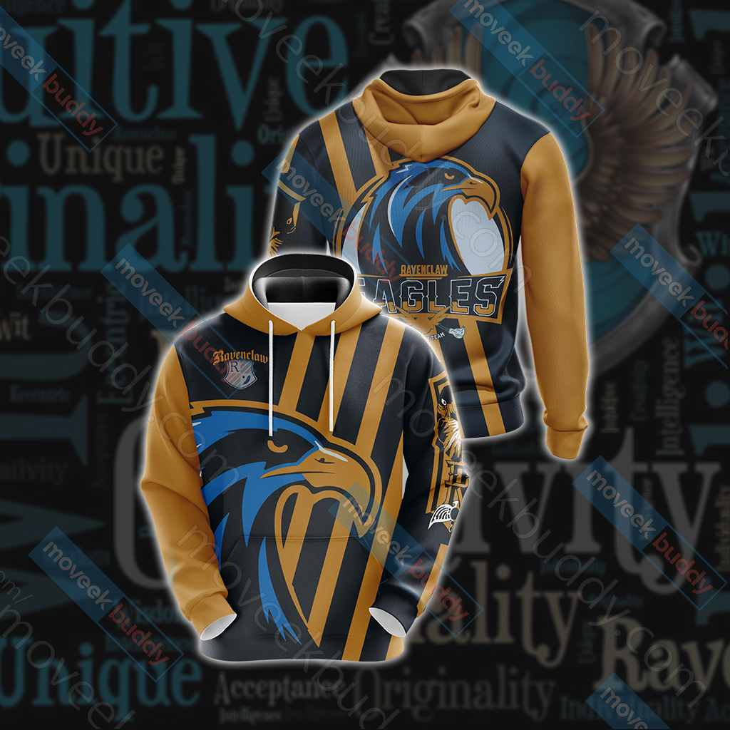 Ravenclaw Eagles Quidditch Team Harry Potter Unisex 3D T-shirt Hoodie S
