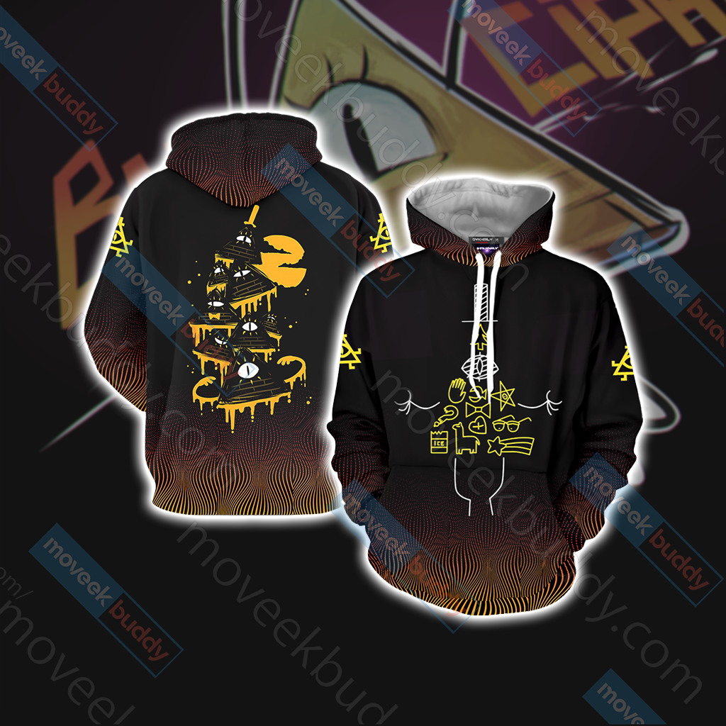 Gravity Falls - Bill Cipher Wheel New Version Unisex 3D T-shirt Hoodie S