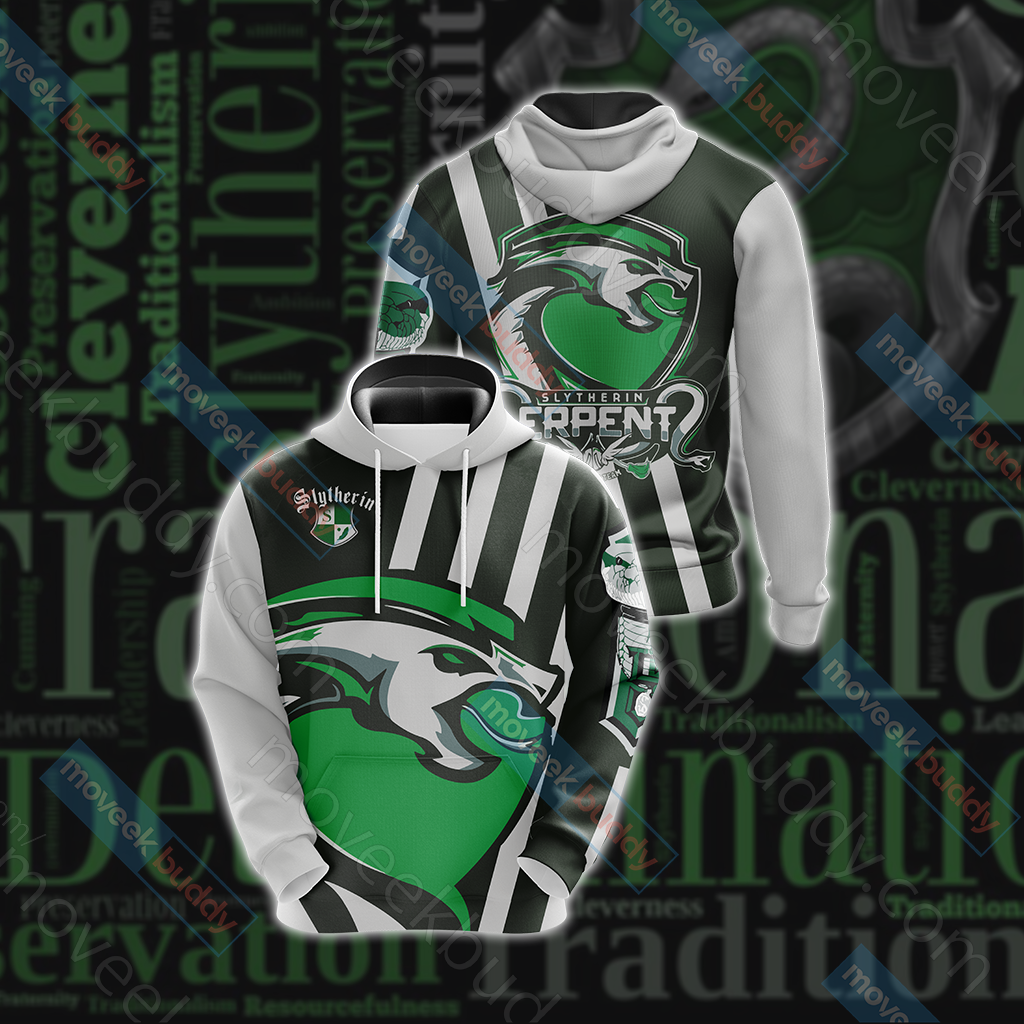 Slytherin Serpent Quiddicth Team Harry Potter New Style Unisex 3D T-shirt Hoodie S