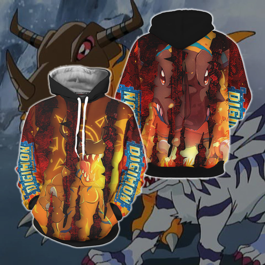 Digimon - Greymon New Unisex 3D T-shirt Hoodie S