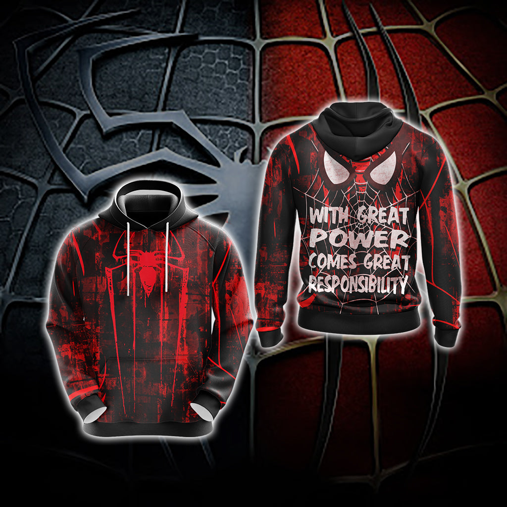Spider-Man With Great Power Comes Great Responsibility Unisex 3D T-shirt