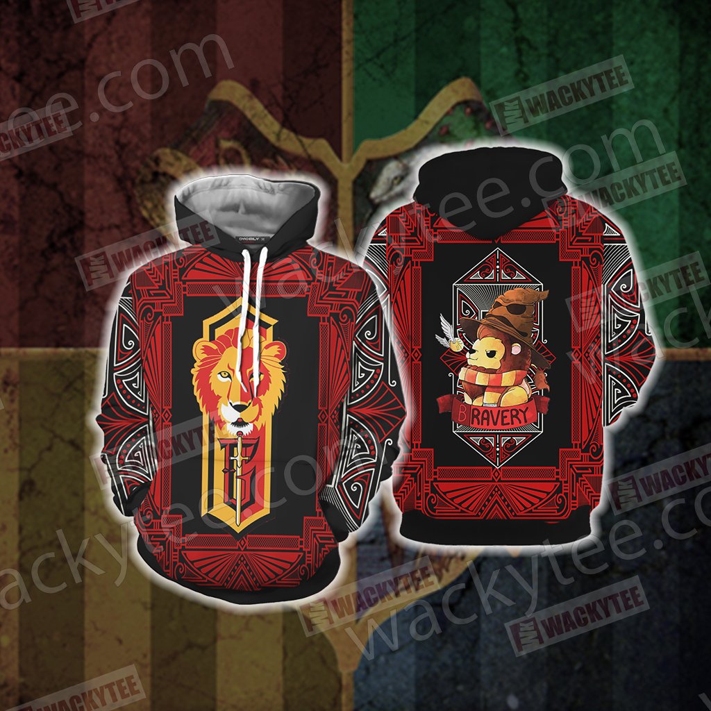Harry Potter - Bravery Gryffindor House Unisex 3D T-shirt Hoodie S