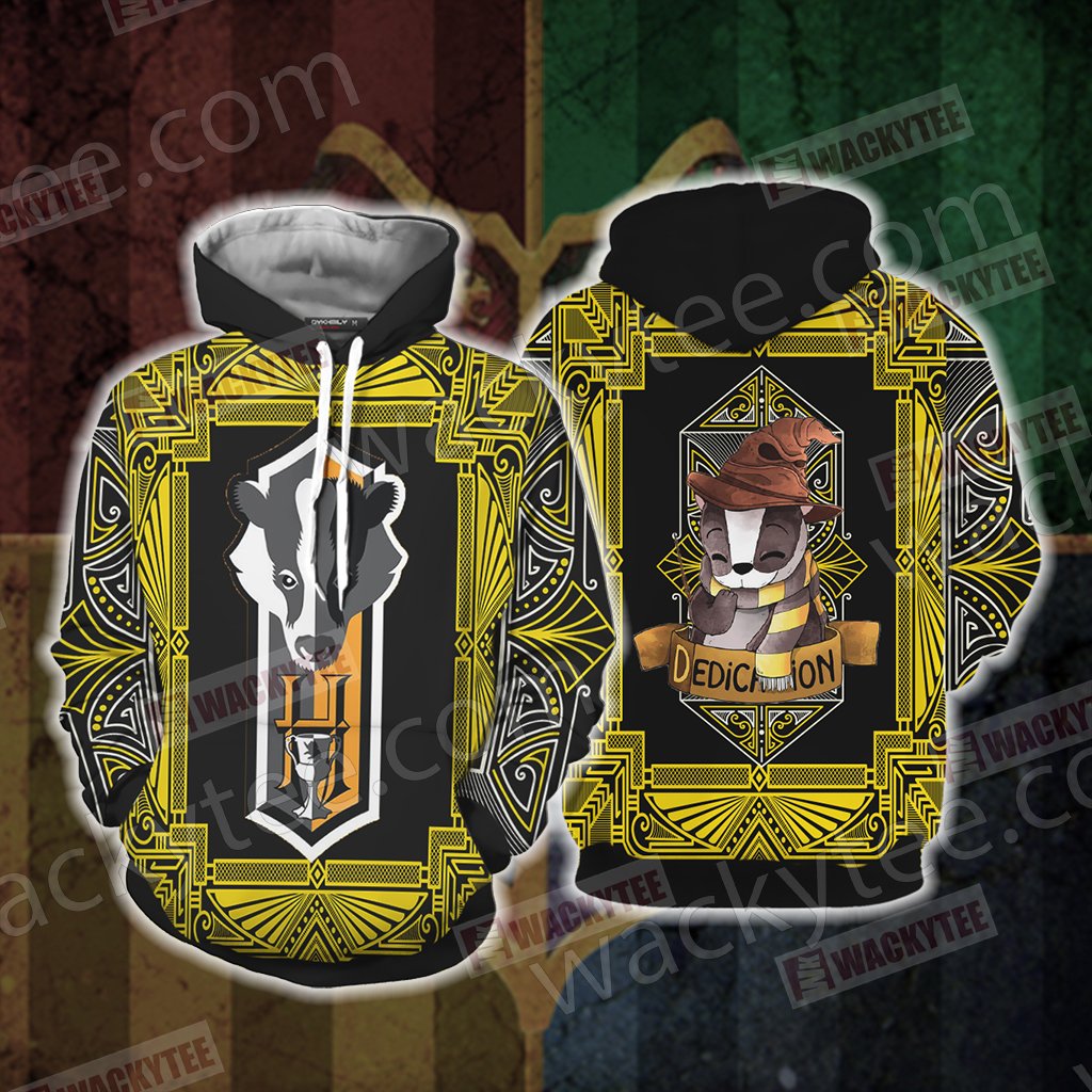 Harry Potter - Knowledge Hufflepuff House Unisex 3D T-shirt Hoodie S