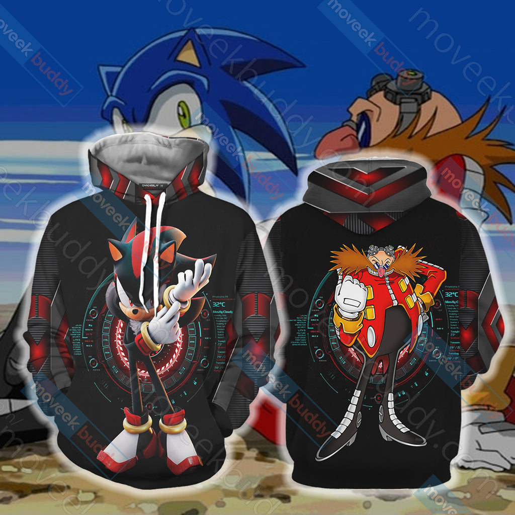 Dr.Eggman Sonic Unisex 3D T-shirt Hoodie S