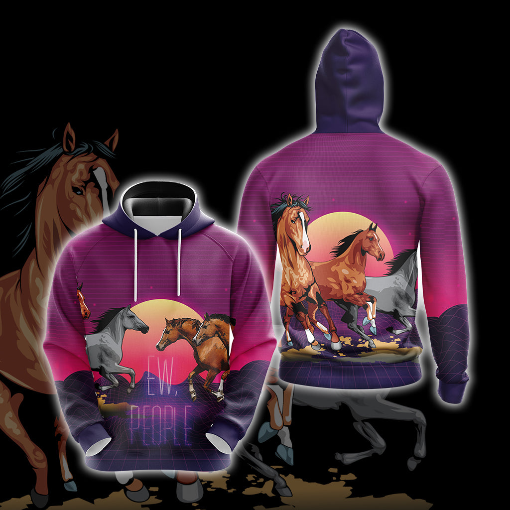 Horse Ew People Unisex 3D T-shirt Hoodie S