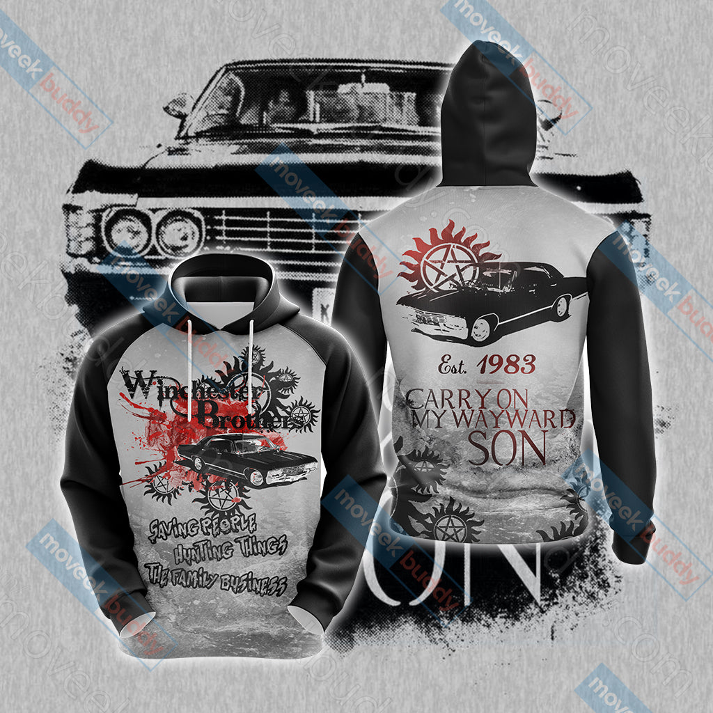 Supernatural - Winchester Unisex 3D T-shirt Hoodie S