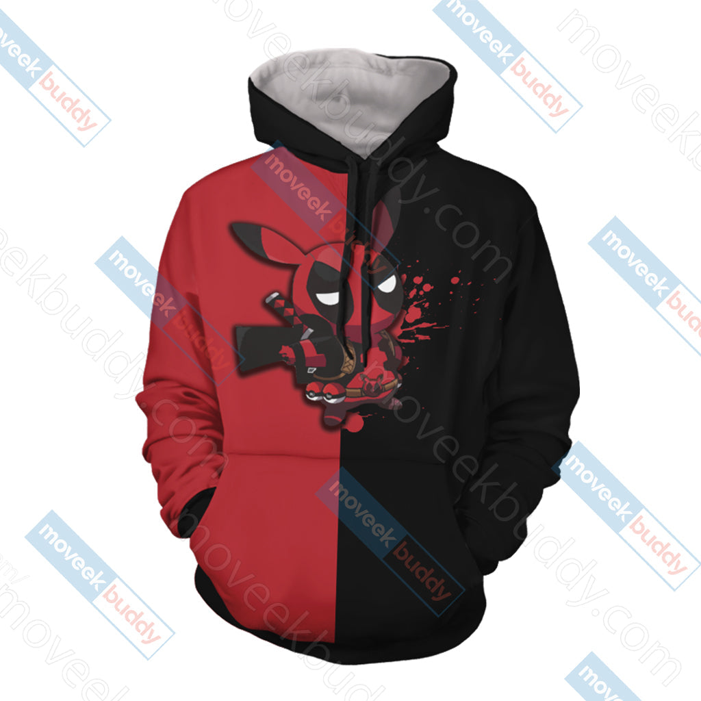 Pikachu And Deadpool Unisex 3D T-shirt