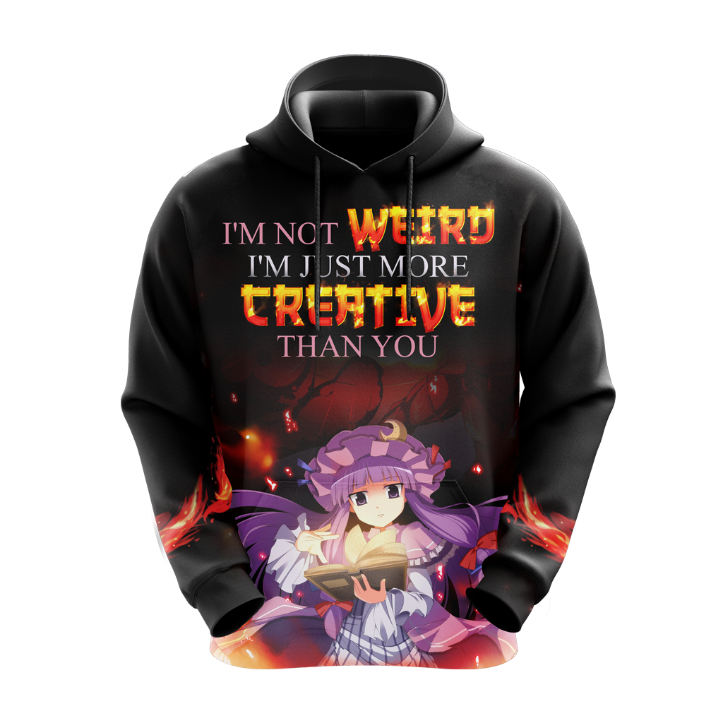 I'm not weird i'm just more creative than you Anime All Over Print T-shirt Zip Hoodie Pullover Hoodie