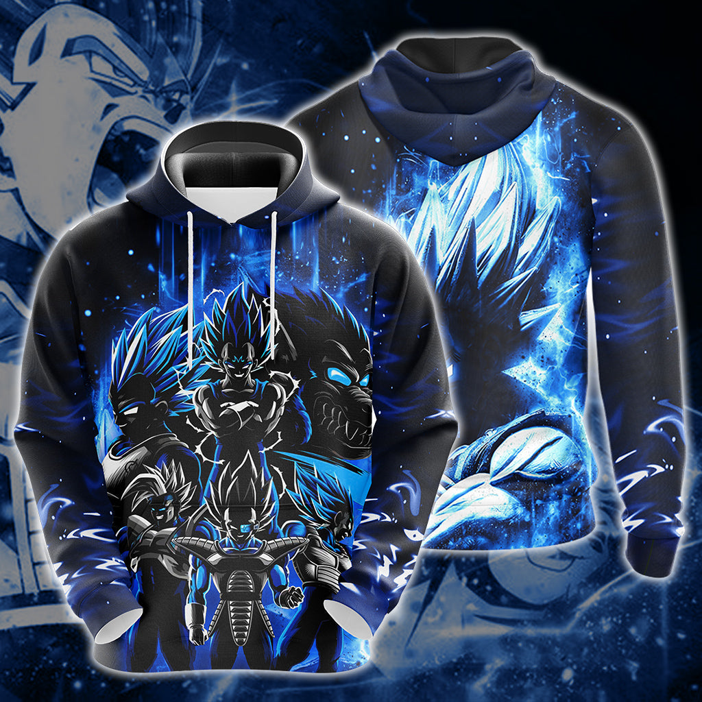 Dragon Ball Vegeta Unisex 3D T-shirt Zip Hoodie Hoodie S