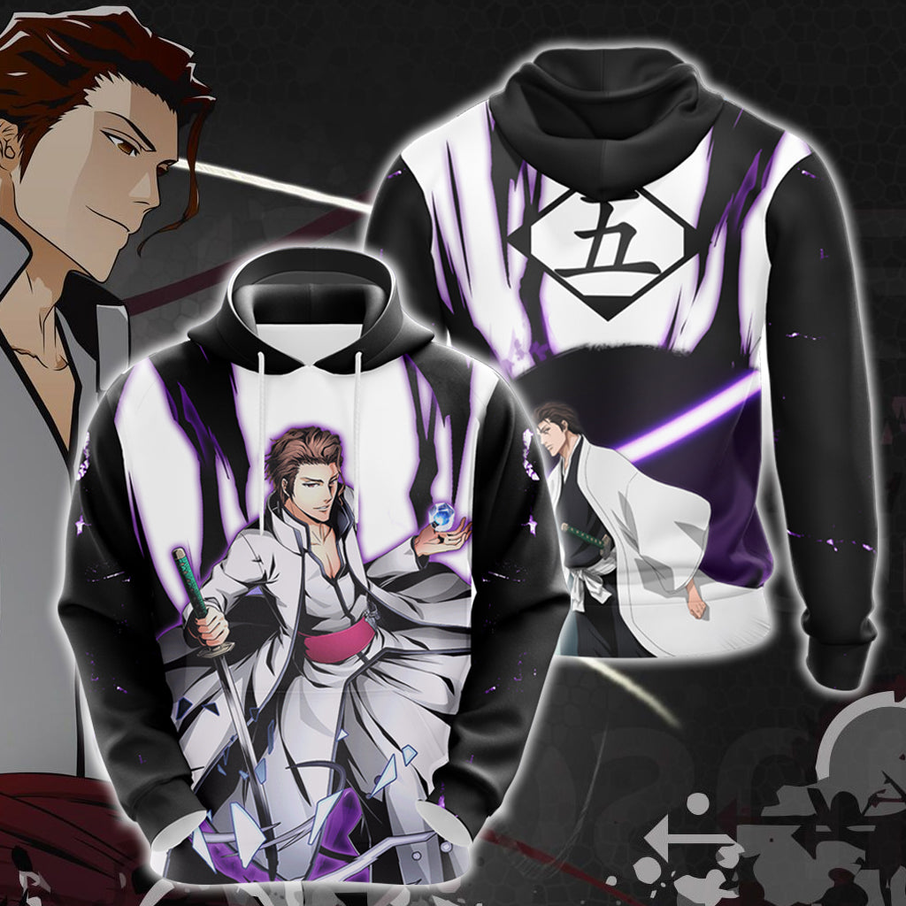 Bleach Aizen Sōsuke Unisex 3D T-shirt Zip Hoodie Pullover Hoodie Hoodie S
