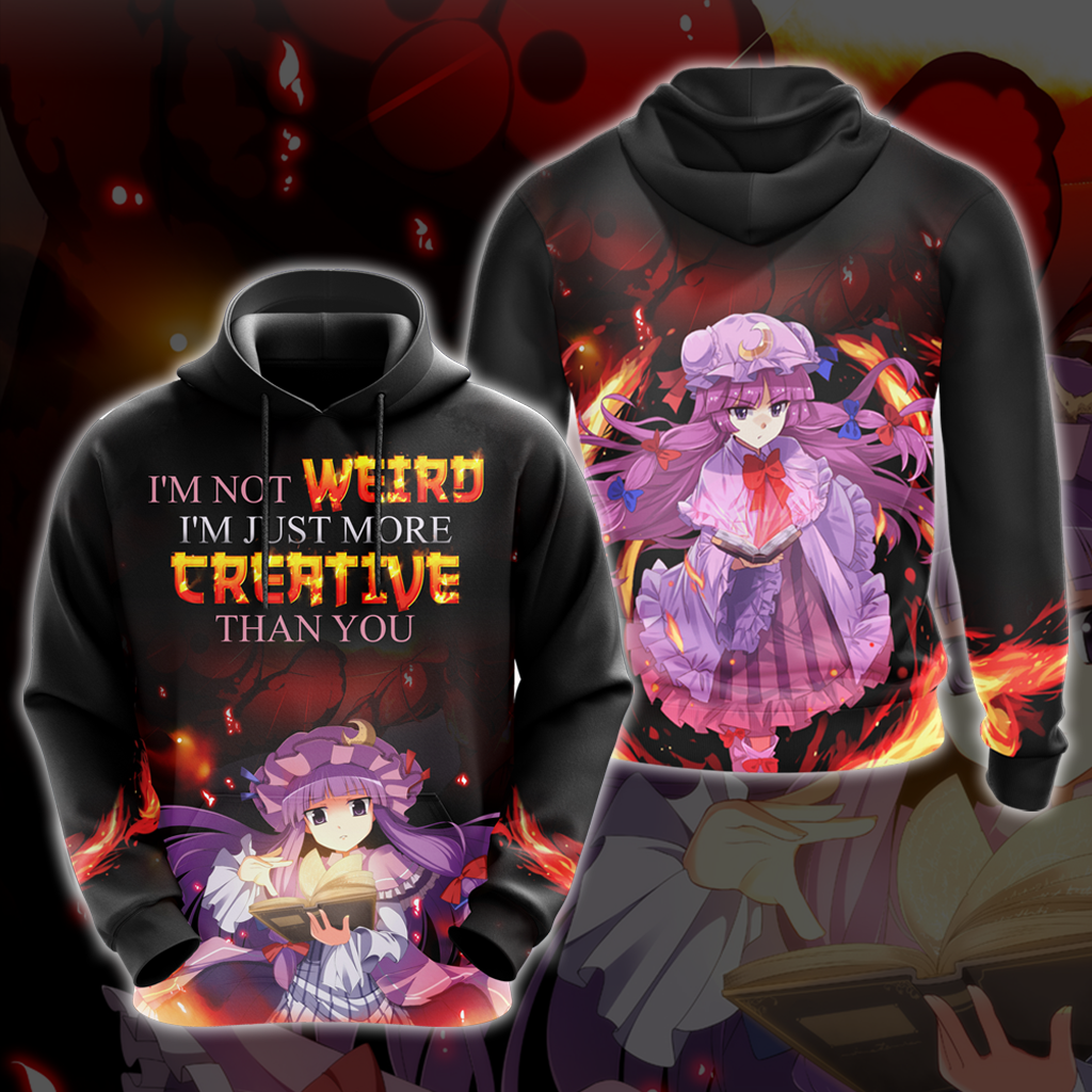 I'm not weird i'm just more creative than you Anime All Over Print T-shirt Zip Hoodie Pullover Hoodie Hoodie S