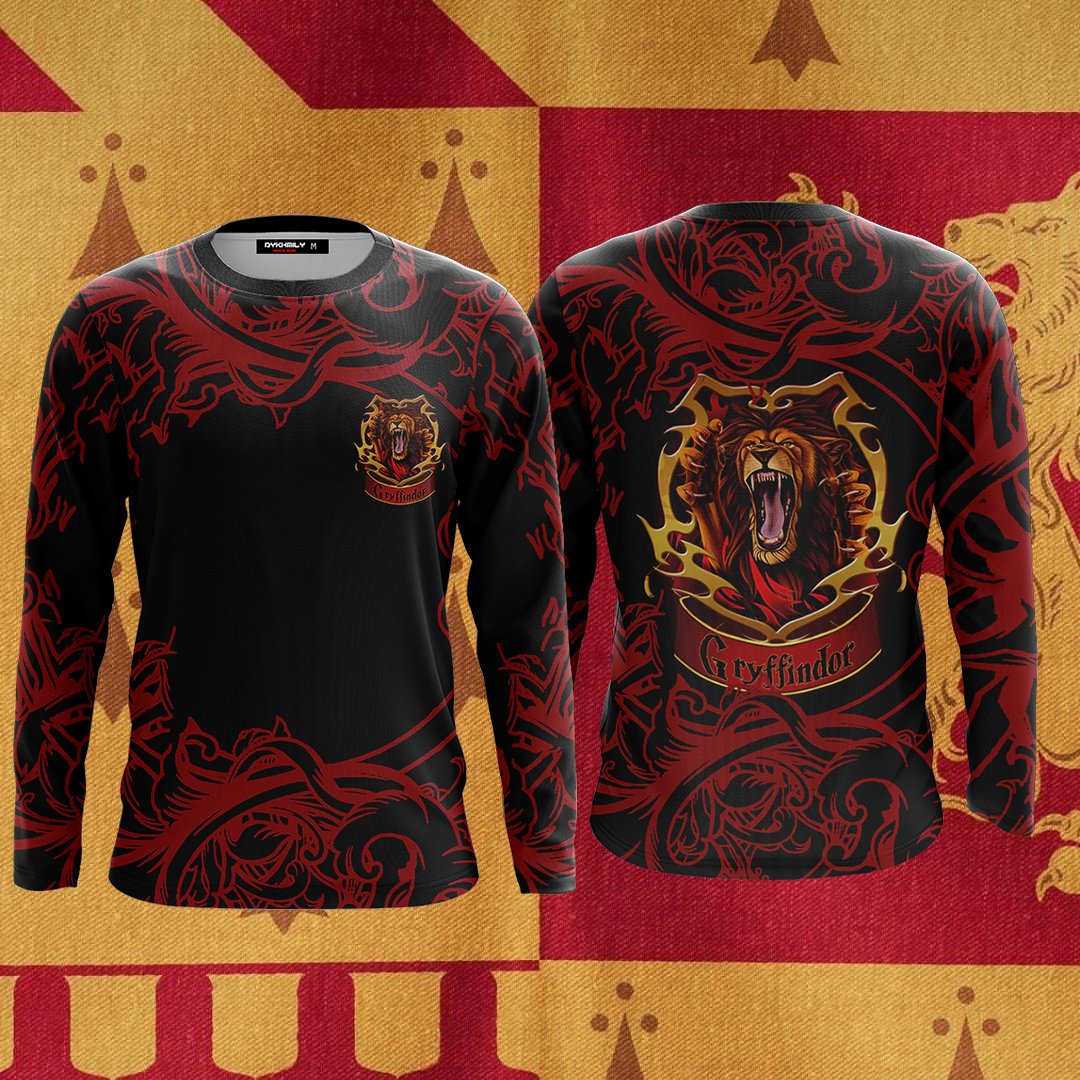 Gryffindor Quidditch Team Est 1092 Harry Potter3D Long Sleeve Shirt US/EU S (ASIAN L)