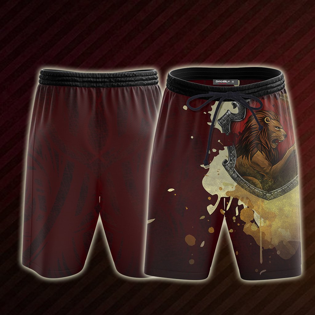 The Gryffindor Lion Hogwarts Harry Potter 3D Beach Short S