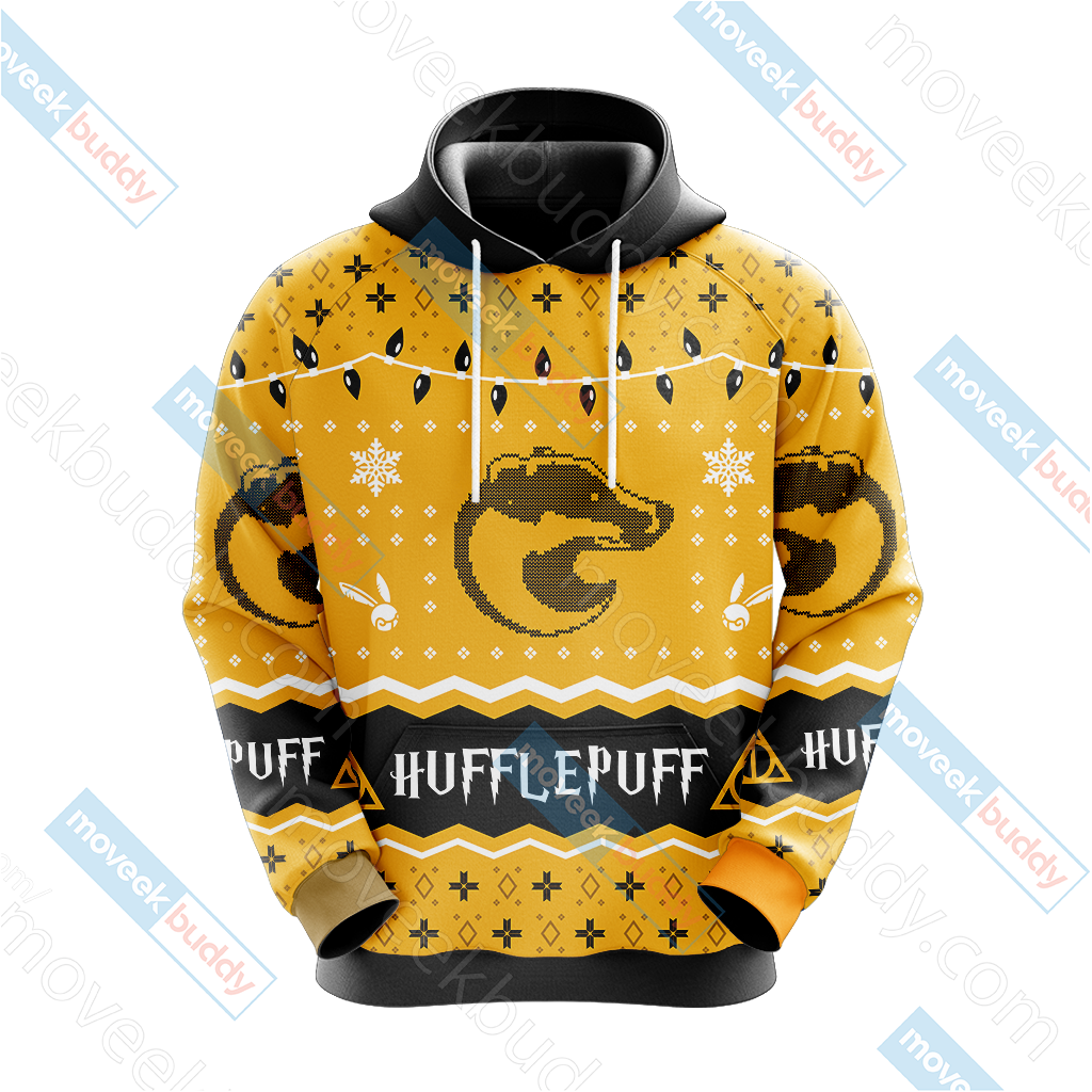 Harry Potter - Hufflepuff House Christmas Style Unisex 3D T-shirt