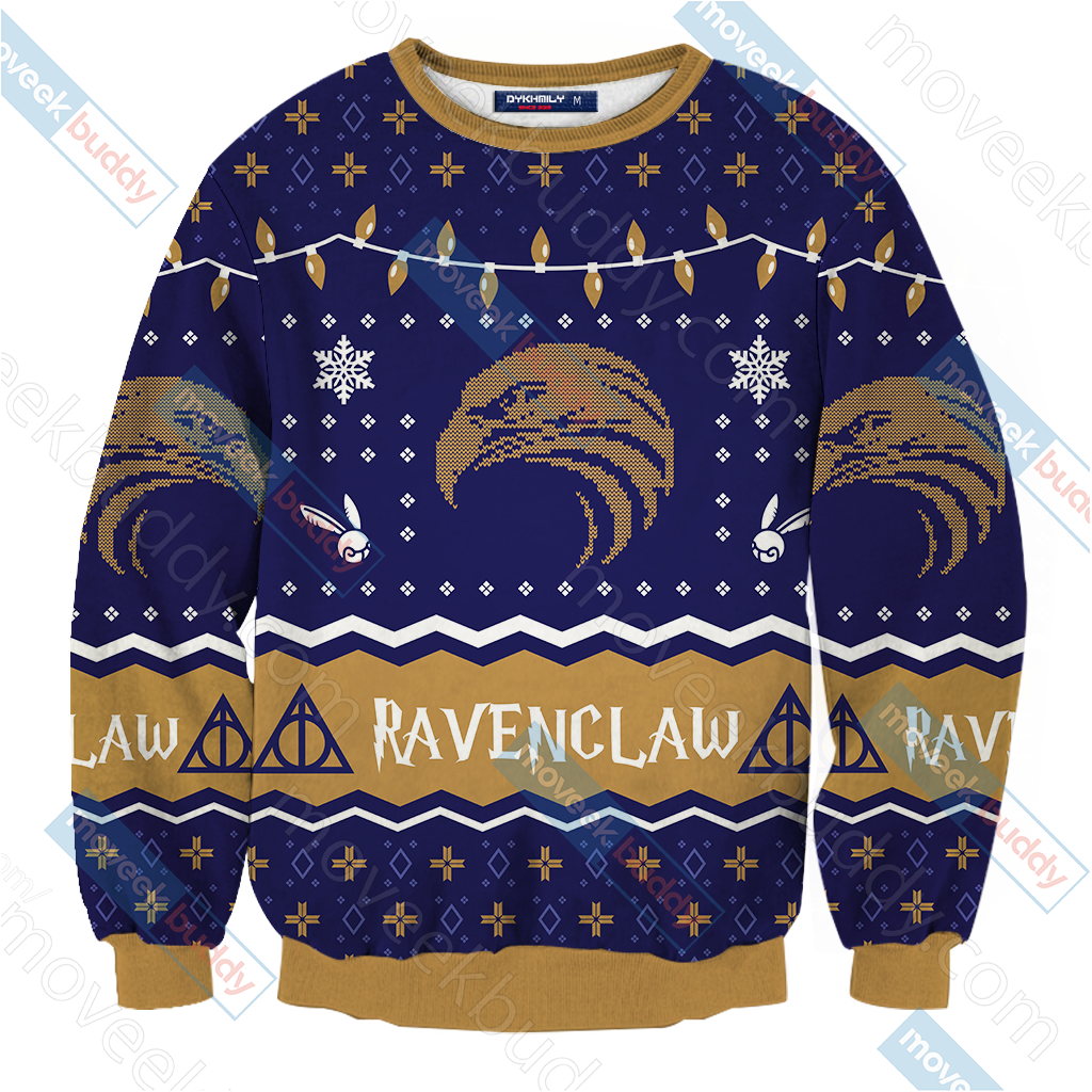 Harry Potter - Ravenclaw House Christmas Style Unisex 3D Sweater