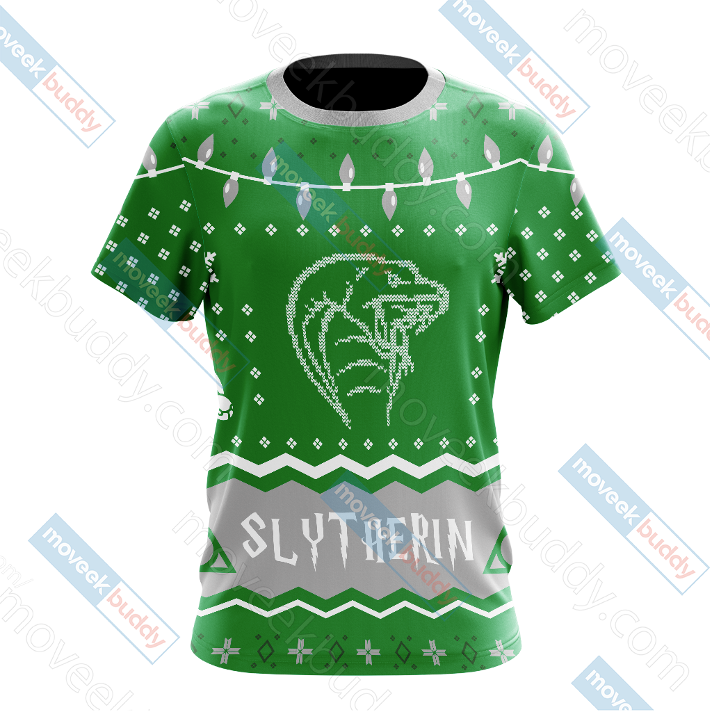Harry Potter - Slytherin House Christmas Style Unisex 3D T-shirt