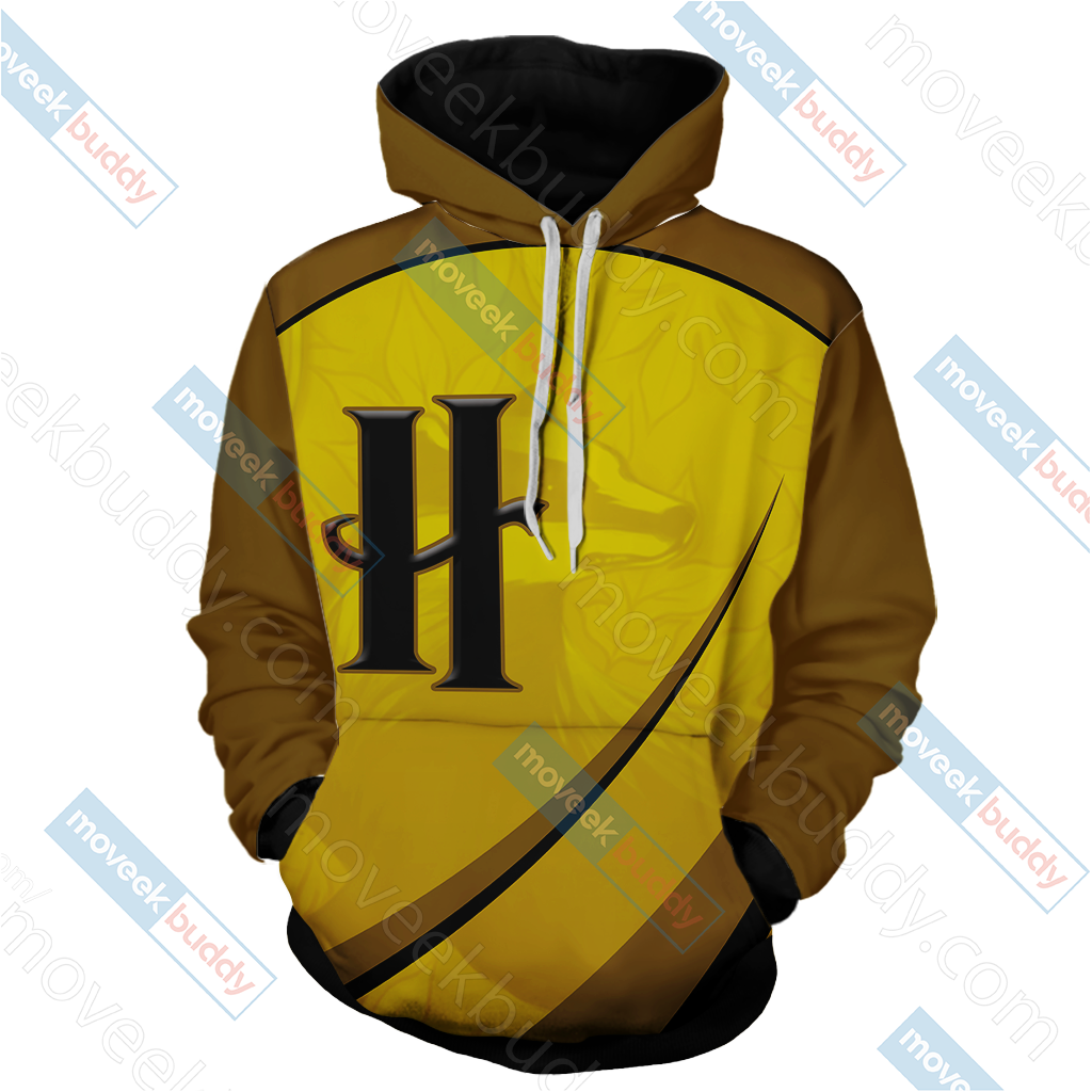 Harry Potter - Hufflepuff House Wacky Style Unisex 3D T-shirt