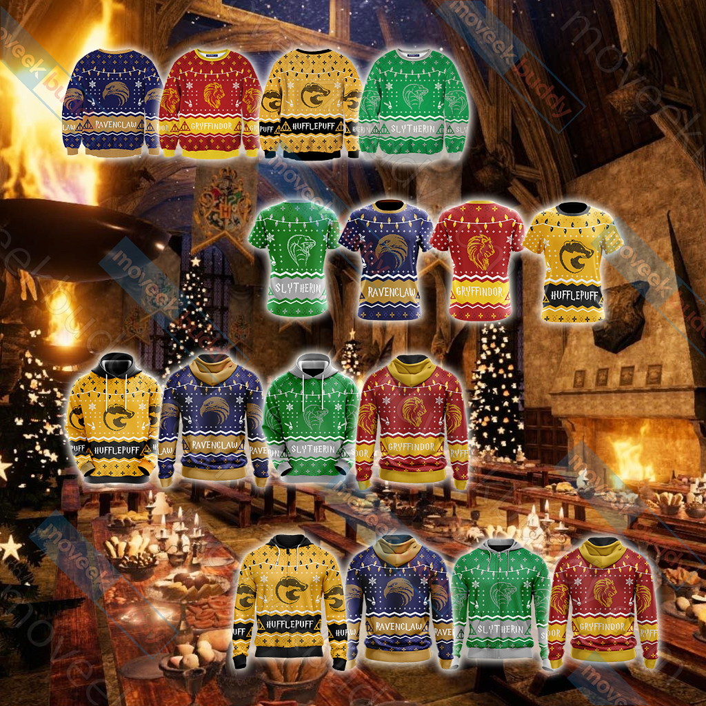 Harry Potter - Slytherin House Christmas Style Unisex 3D T-shirt