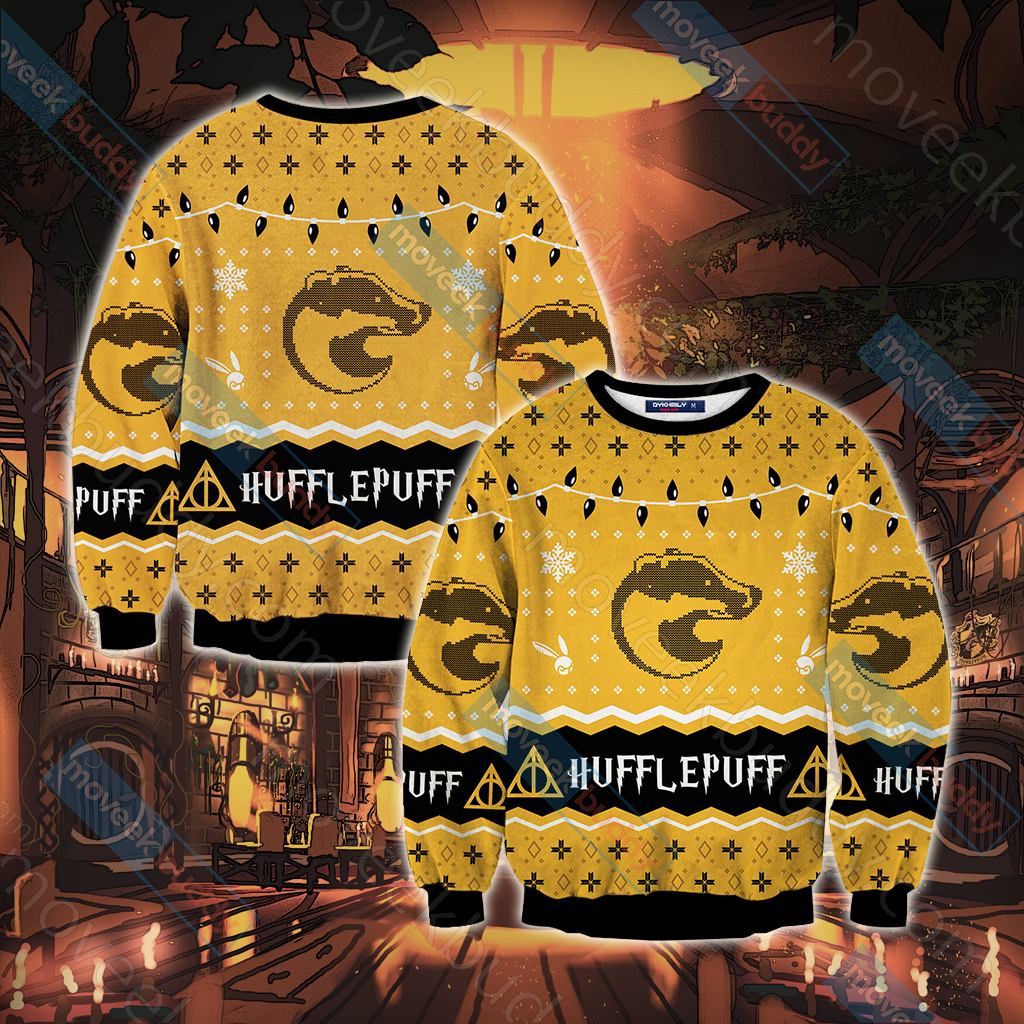 Harry Potter - Hufflepuff House Christmas Style Unisex 3D Sweater S