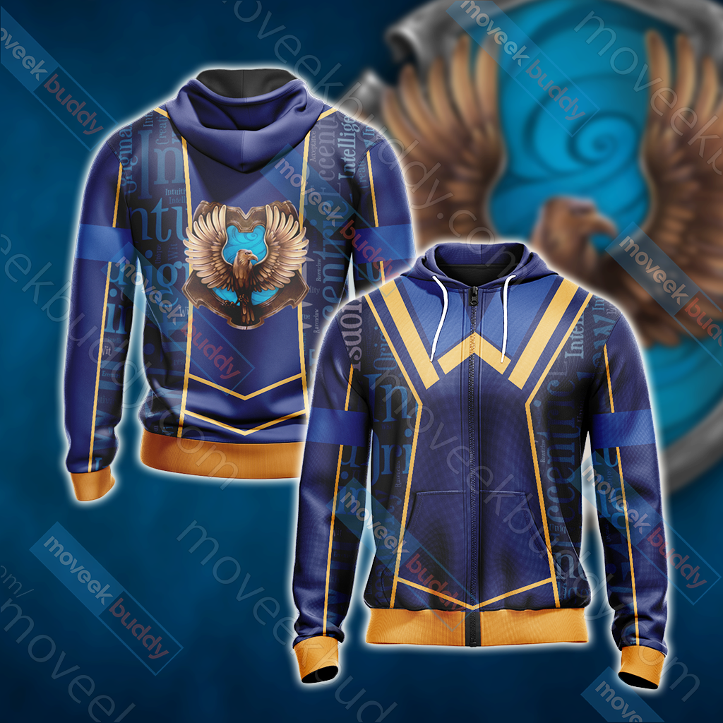 Harry Potter - Ravenclaw House New Lifestyle Unisex 3D T-shirt Zip Hoodie XS