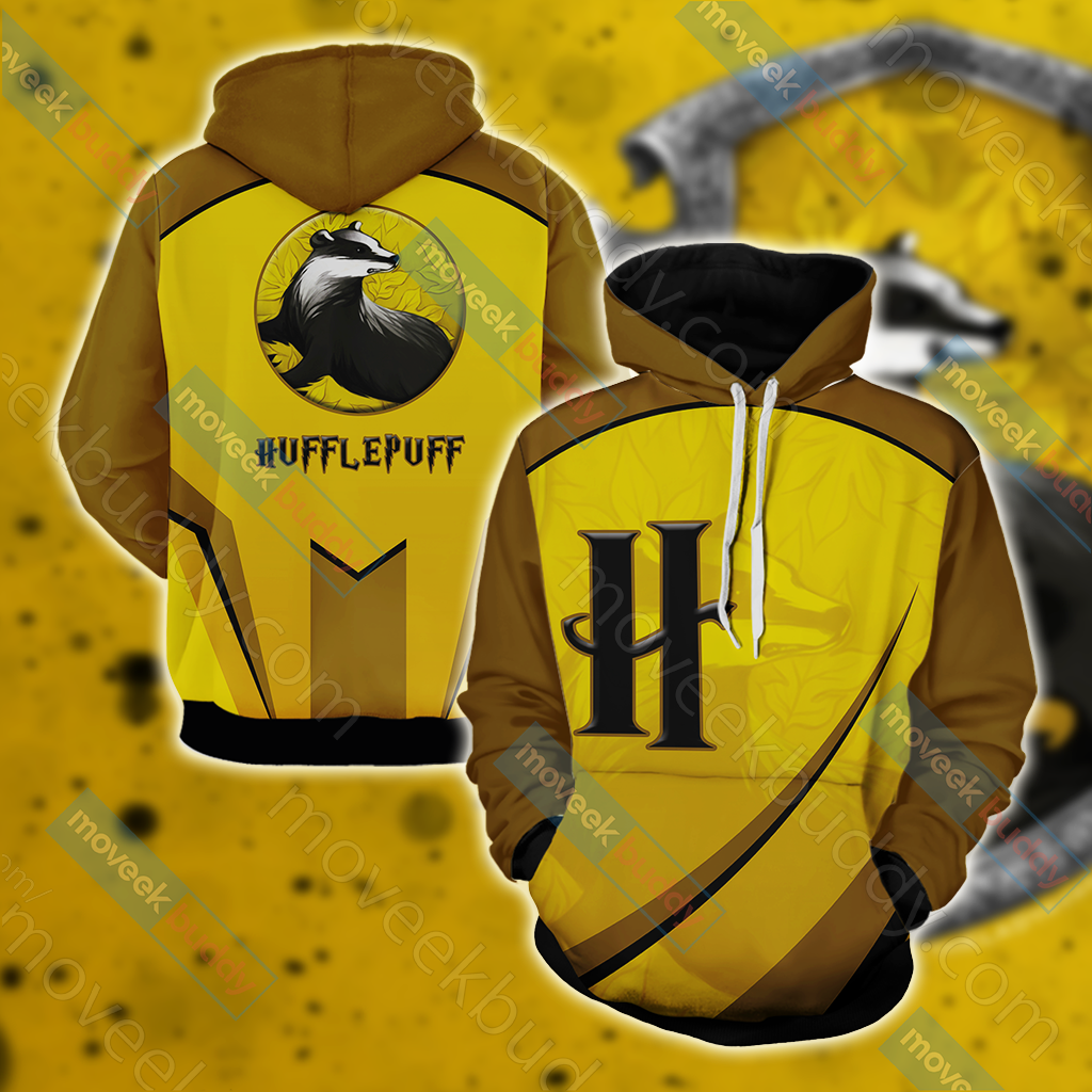 Harry Potter - Hufflepuff House Wacky Style Unisex 3D T-shirt Hoodie S