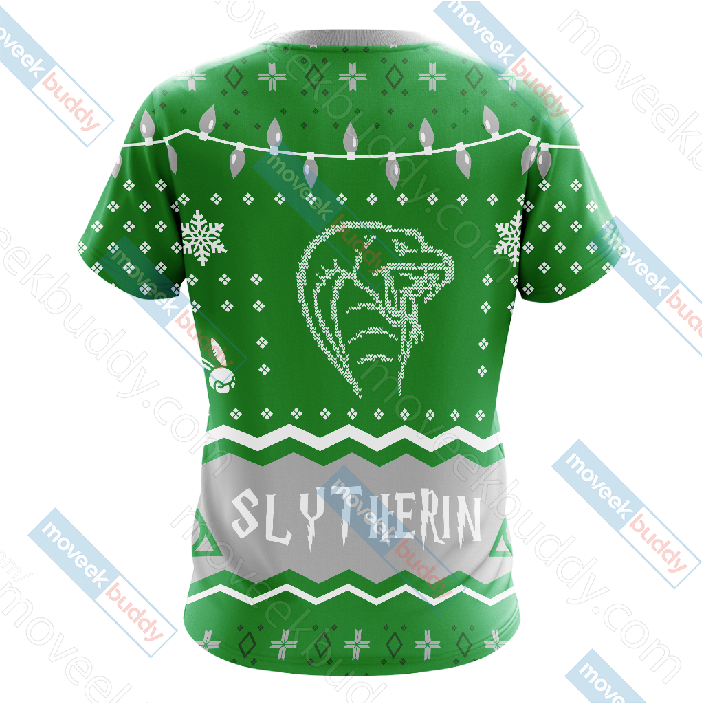 Harry Potter - Slytherin House Christmas Style Unisex 3D T-shirt