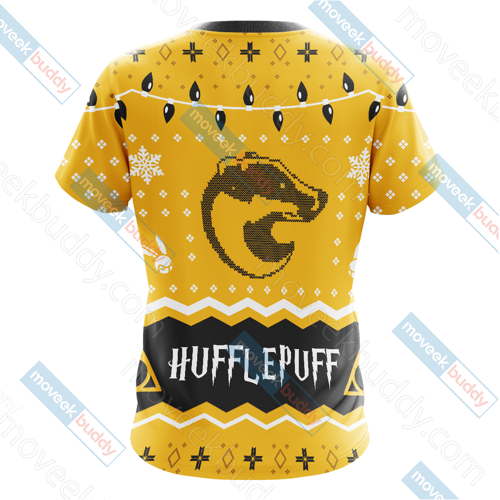 Harry Potter - Hufflepuff House Christmas Style Unisex 3D T-shirt
