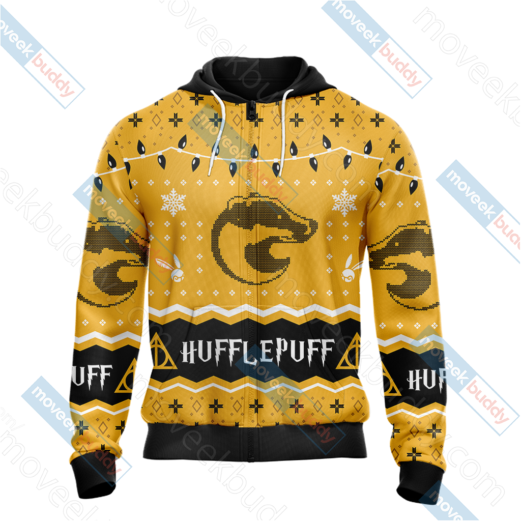 Harry Potter - Hufflepuff House Christmas Style Unisex 3D T-shirt