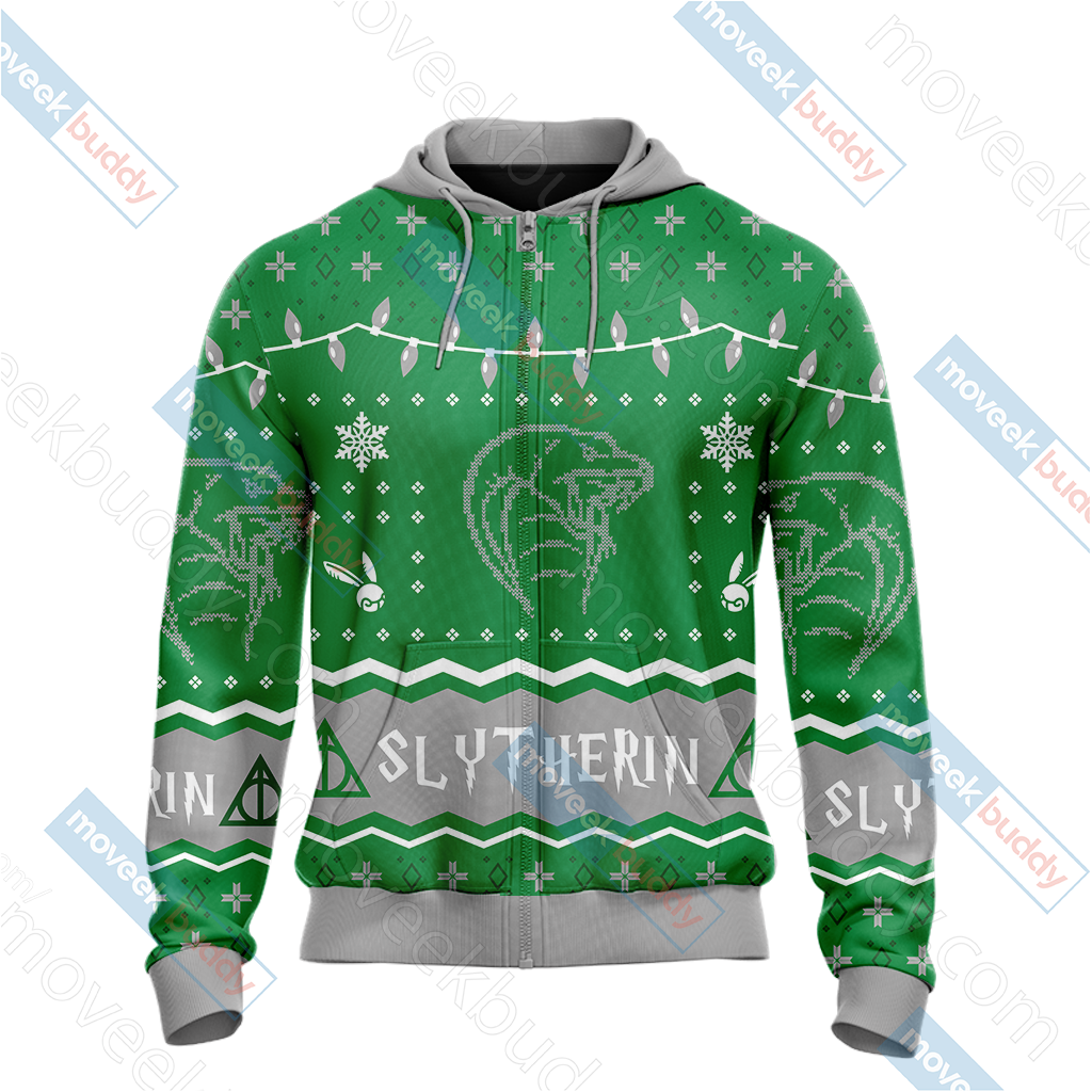 Harry Potter - Slytherin House Christmas Style Unisex 3D T-shirt