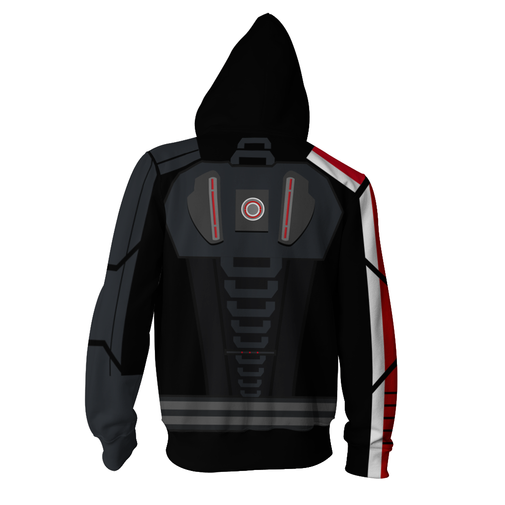 Mass Effect N7 Armor Cosplay Zip Up Hoodie Jacket