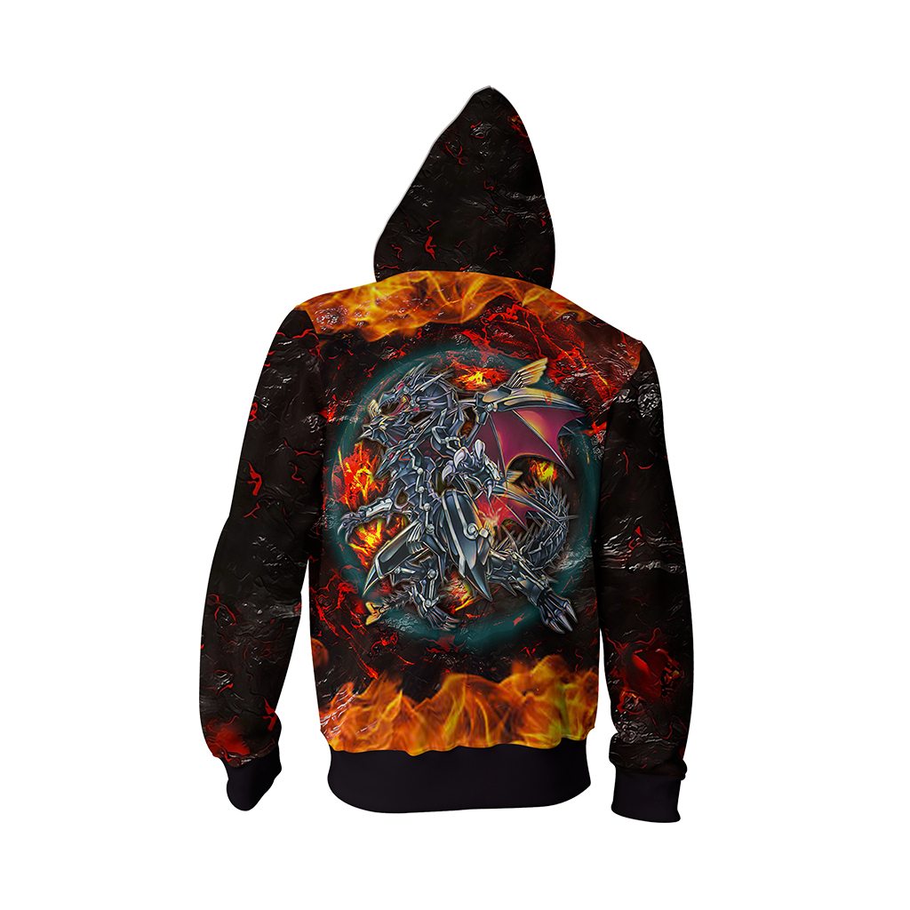 Yu-Gi-Oh! Red-Eyes Flare Metal Dragon Cosplay Zip Up Hoodie Jacket