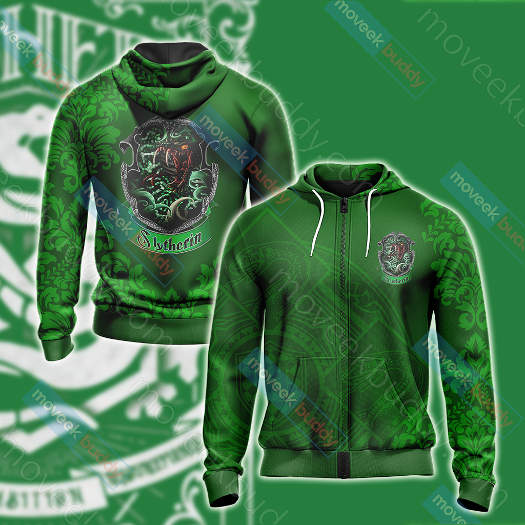 Harry Potter - Cunning Like A Slytherin Version Lifestyle Unisex 3D T-shirt Zip Hoodie XS