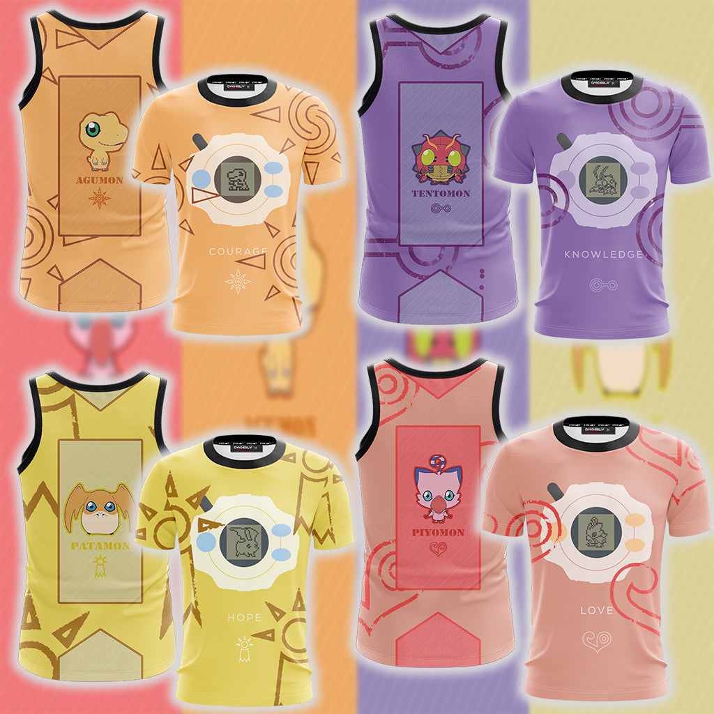 Digimon The Crest Of Love Piyomon Unisex 3D T-shirt