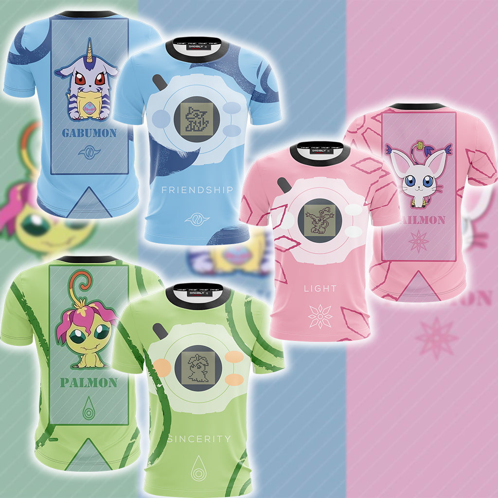 Digimon Tailmon The Crest Of Light Unisex 3D T-shirt