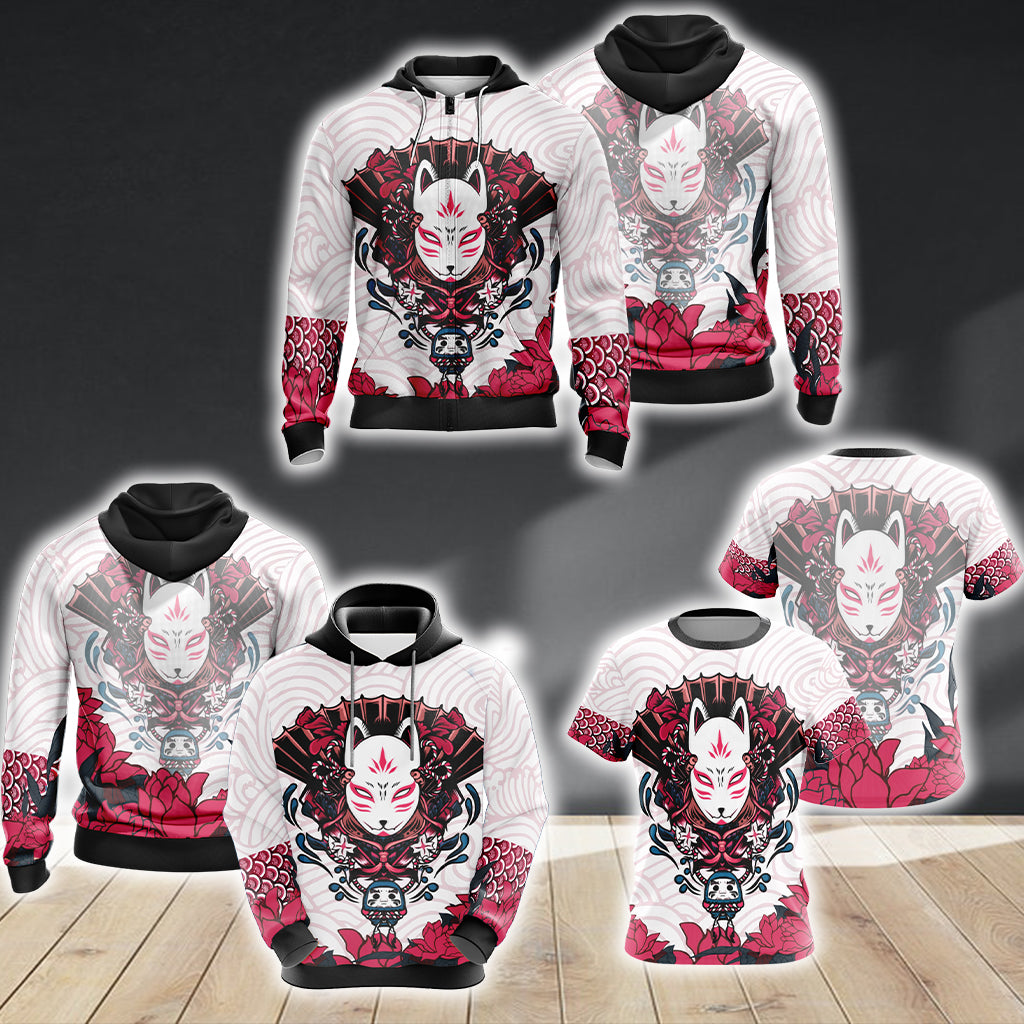 Naruto Kitsune Mask Unisex 3D T-shirt
