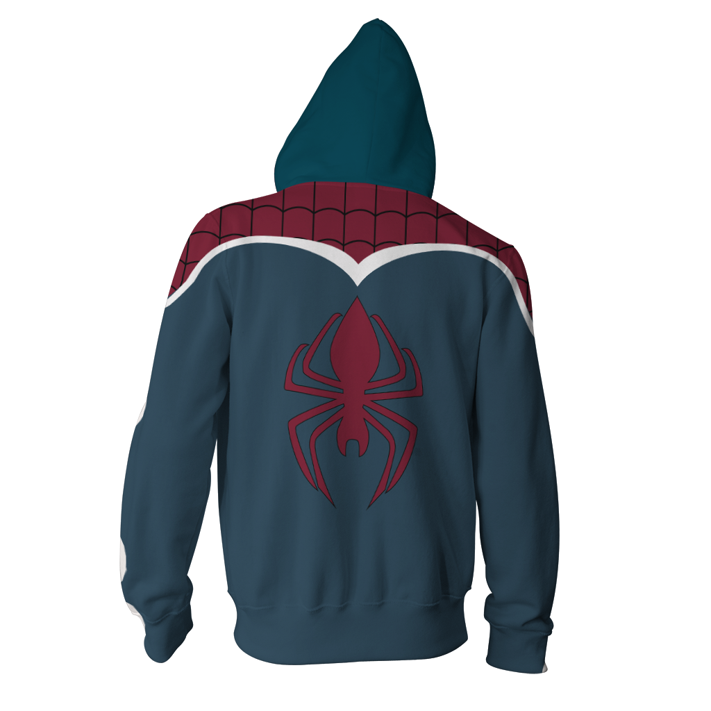 Spider-UK Cosplay PS4 New Look Zip Up Hoodie Jacket
