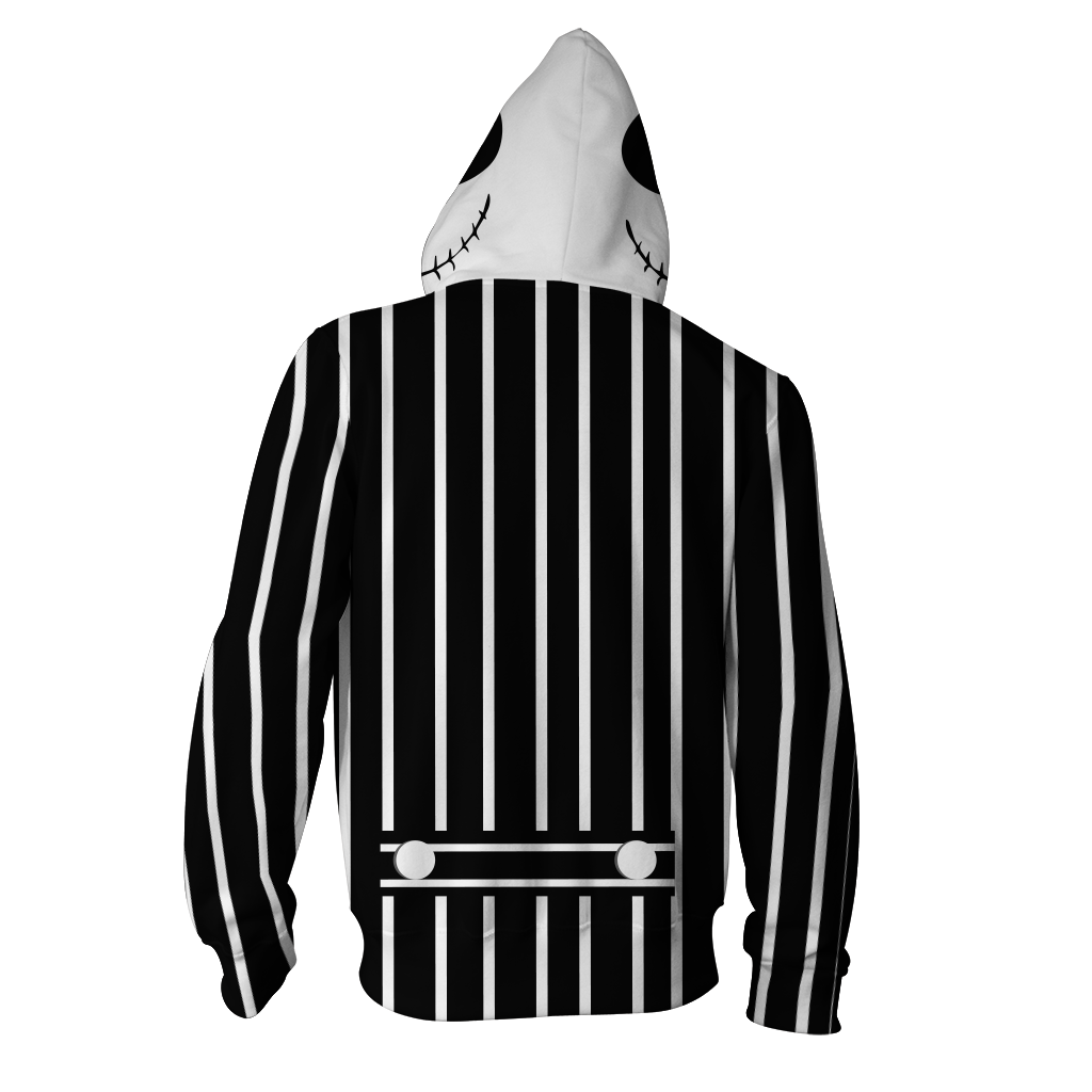The Nightmare Before Christmas Jack Skellington Cosplay Zip Up Hoodie Jacket