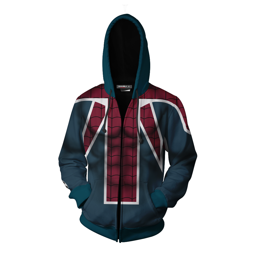 Spider-UK Cosplay PS4 New Look Zip Up Hoodie Jacket